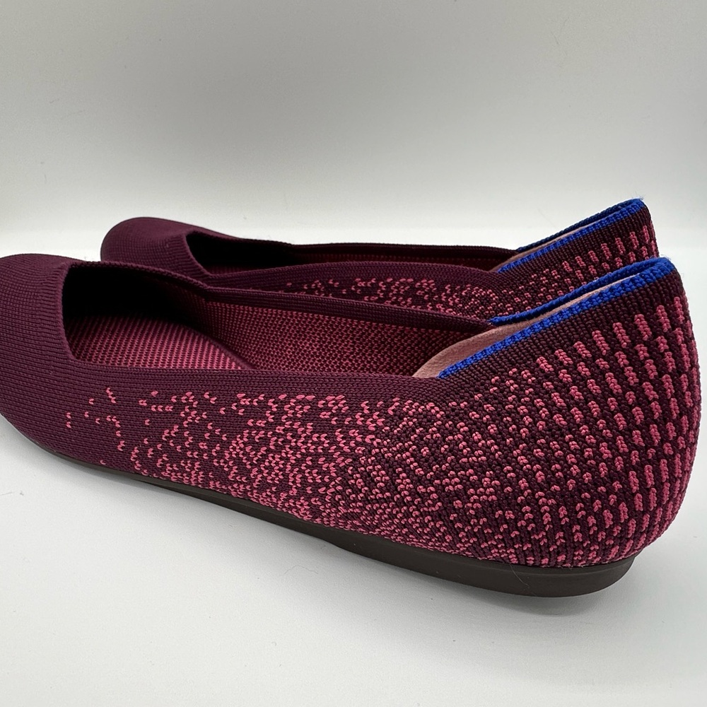 Rothy’s Rare (retired) Deep Plum Flats with Purple Starburst